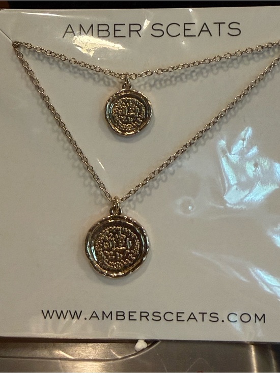 Amber Sceats Jewelry - Amber Sceats Gold Double Coin Layered Necklace